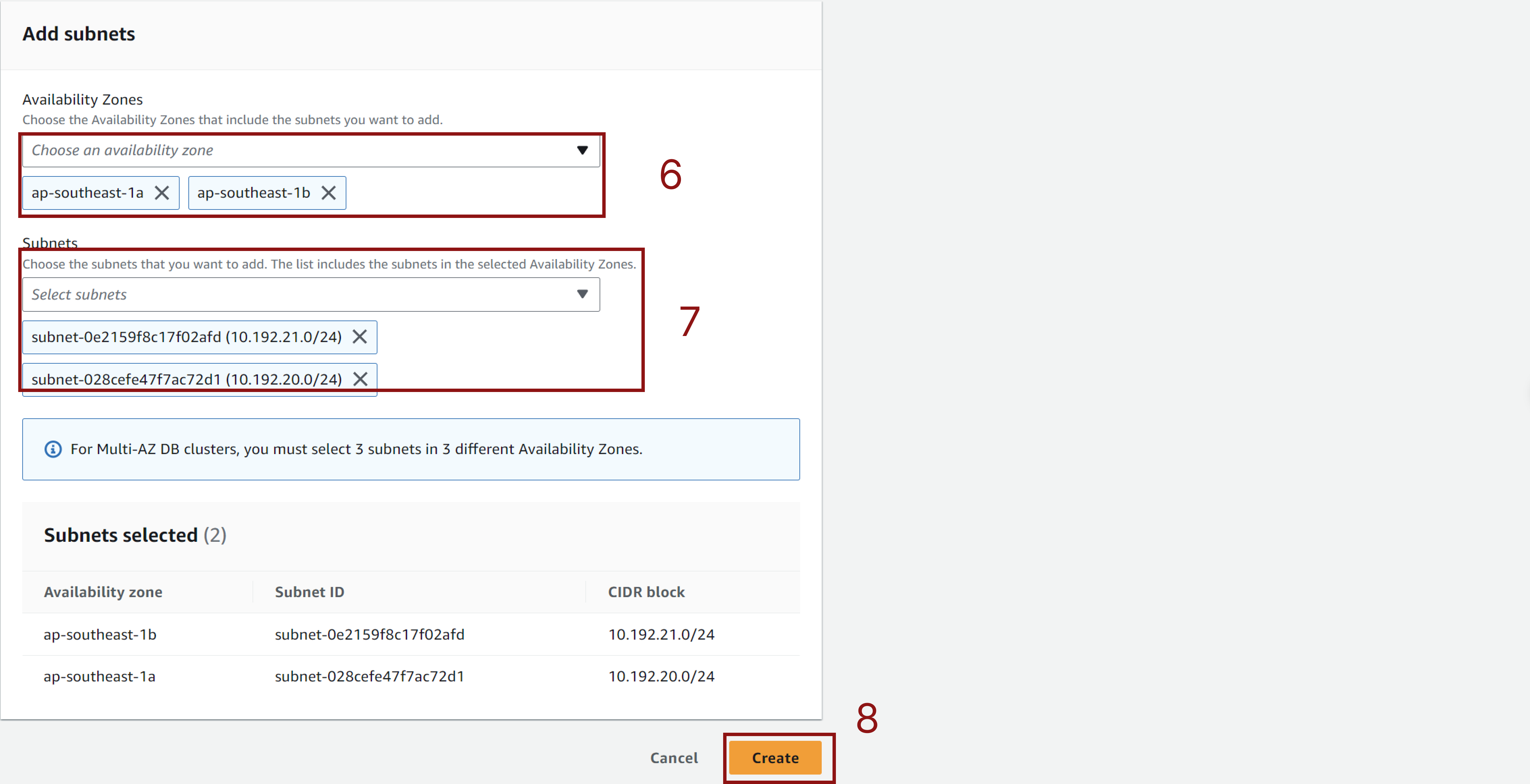 DB Group Subnet
