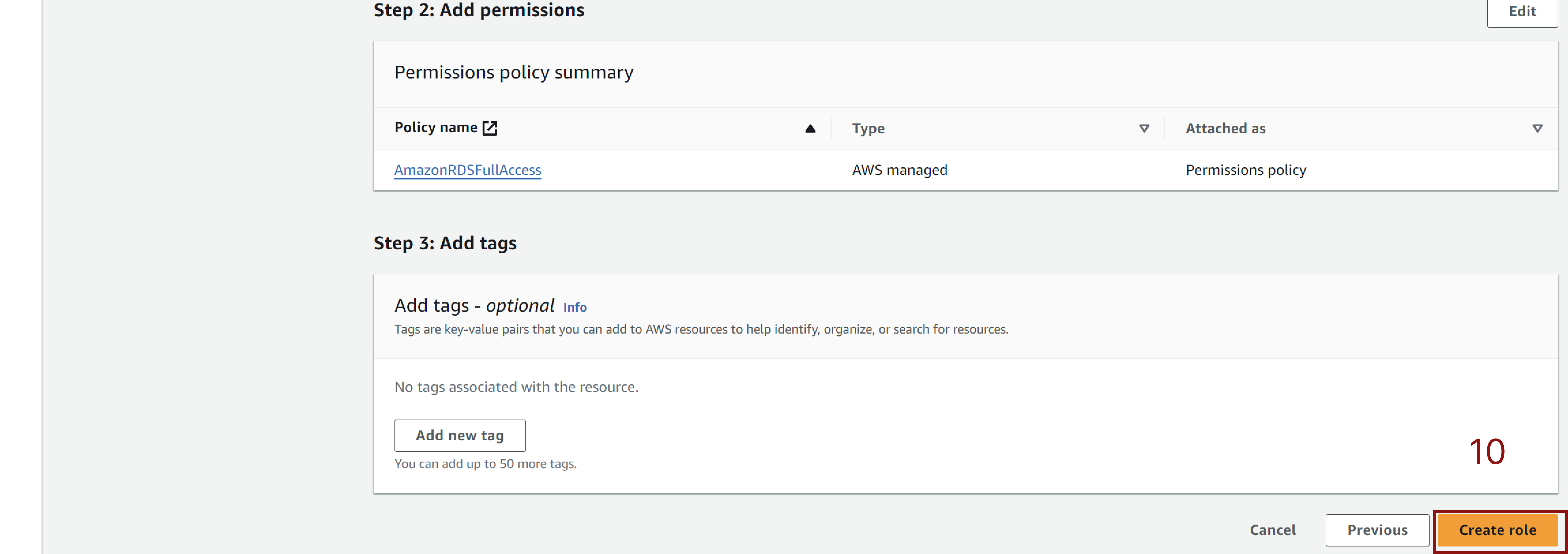 Role RDS Access